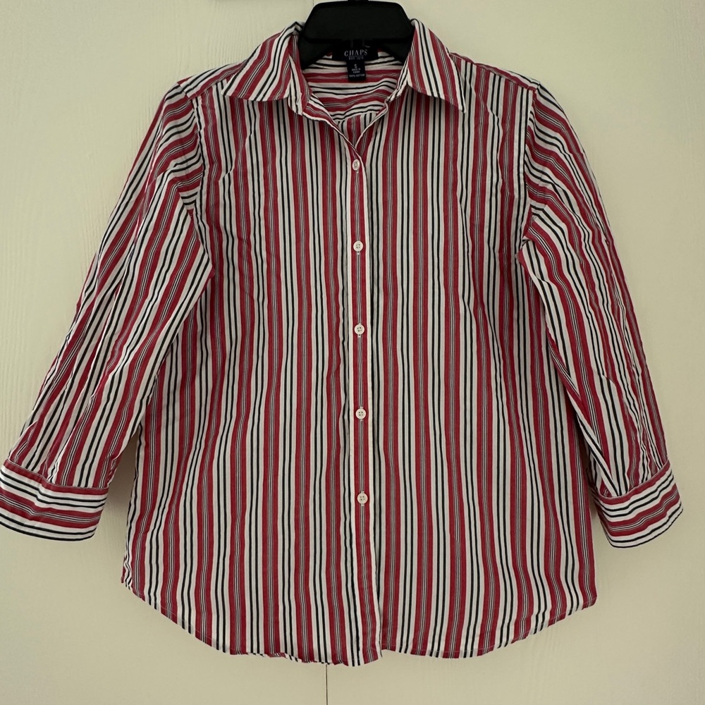 CHAPS Striped Button Down Shirt Size Small